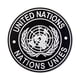 thumbnail image 1 of Insignia de parche de hombro genuino de las Naciones Unidas de las Naciones Unidas internacional negro, 1 of 3