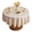 Beige_150, variant on Spill Dining Table Cover Jacquards Embroidery Tassels Edges Wipeable Polyester for Family Gatherings