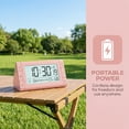 thumbnail image 4 of REGALWOVEN Digital Alarm Clock Large LED Display, Three Alarms, Batteries Powered for Bedroom/Dorm Pink 4.9"L x 3.0"W x 2.6"H, 4 of 4