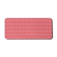 thumbnail image 1 of Abstract Art Computer Mouse Pad, Geometric Theme Repetitive Semi Circles Concentric Thin Stripes in Pink Tones, Rectangle Non-Slip Rubber Mousepad X-Large, 35" x 15", Coral White, by Ambesonne, 1 of 2