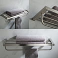 thumbnail image 3 of KRAUS Stelios Bathroom Shelf with Towel Bar, Brushed Nickel Finish, 3 of 7