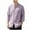 Purple, variant on Mens Long Sleeve Shirt Button Up V Neck Lightweight Breathable Spring Fall Mandarin Neck Beach Shirt Purple M