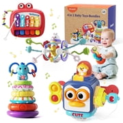 Dimoarch 4-in-1 Baby Toys 6 12 Months Boys Girls, Montessori Babies Toys, Infant Toys Suitable for 6 9 12 18 Months Old Baby Boys Girls Toys Gifts Bundles