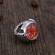 thumbnail image 3 of EeaseMX Reloj de anillo unisex, creativo, elástico, de acero inoxidable, de cuarzo, para hombre, mujer y pareja (rojo)., 3 of 7