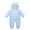 Blue, variant on BULLPIANO 0-12 Months Baby Boys Girls Winter Snowsuit Toddler Warm Fleece Lining Hooded Romper Infant Zipper Winter Coat Jumpsuit