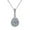 MNE026, variant on 1 Carat Round Cut Moissanite Solitaire Pendant Necklace in 18k White Gold over 925 Sterling Silver, Female, Adult