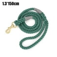 thumbnail image 2 of Woven cotton leash for a variety of dog training, walking, hiking dark green, 2 of 5