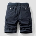thumbnail image 3 of Cargo Shorts for Men's Plus Size Cargo Shorts Multi Pockets Relaxed Summer Beach Shorts Pants Cargo Work Shorts Dark Blue M, 3 of 3