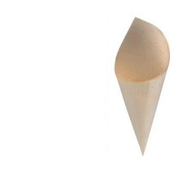Packnwood 210BBCO121 1.5 oz Mini Wooden Cones - 1.9 in. Dia. - 4.9 x 3.5 in.
