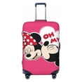 thumbnail image 1 of Mickey Mouse And Minnie Mouse Travel Suitcase Protective Cover Trunk Case Washable Elastic Luggage Cover Fits 18"-21" Suitcase Protector Baggage With Concealed Zipper Gifts For Women Girls, 1 of 5