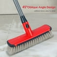 SUPTREE Adjustable Long Handle Floor Scrub & Deck Brush for Bathtub, Tile, Bathroom & Outdoor