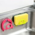 thumbnail image 4 of Sponge Holder with Strong Suction Cup | Convenient Plastic Sink Organizer | Bathroom and Kitchen Storage Gadget | 7cm x 4cm x 8cm | Random Color | 1 Pack, 4 of 9