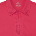 thumbnail image 3 of Monterey Club Women's Solid Rhinestones Embedded Golf Polo Shirt #2438, 3 of 4