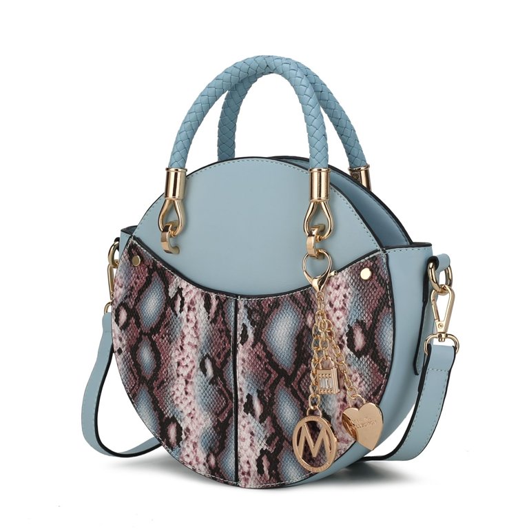 MKF Collection Camille Croco Vegan Leather Women s Crossbody Handbag by Mia K. Charcoal Snake