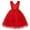 Red, variant on Povozer Flower Girl Lace Dress for Kids Wedding Bridesmaid Party Formal Long Gown Princess Dresses(Pink,3-4Y)