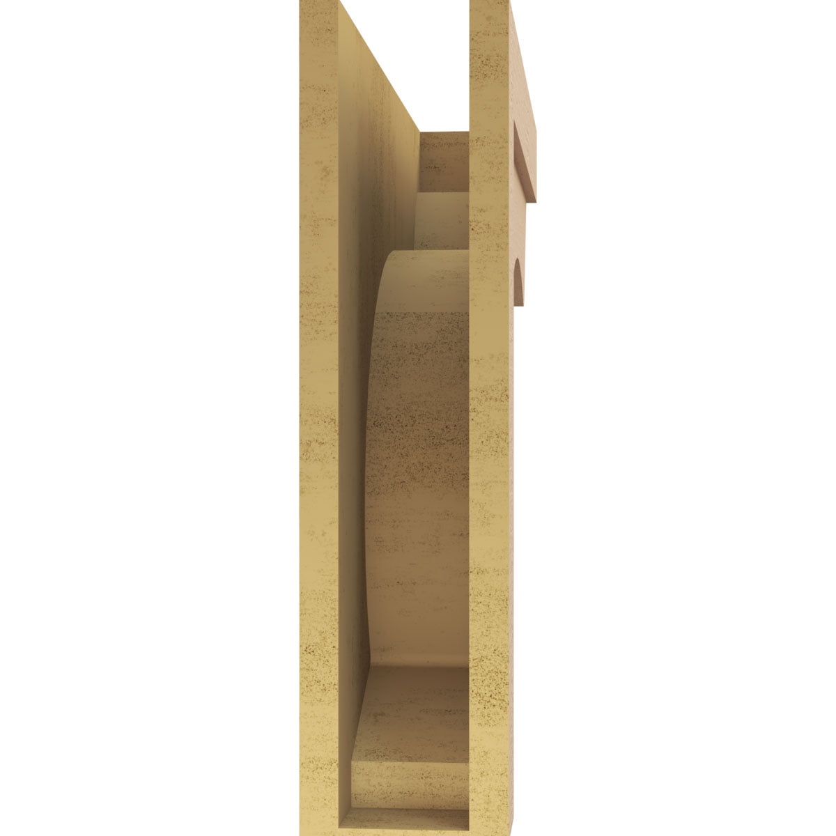 8"W x 32"D x 32"H Thin Emerson Rough Cedar Woodgrain TimberThane Corbel, Primed Tan