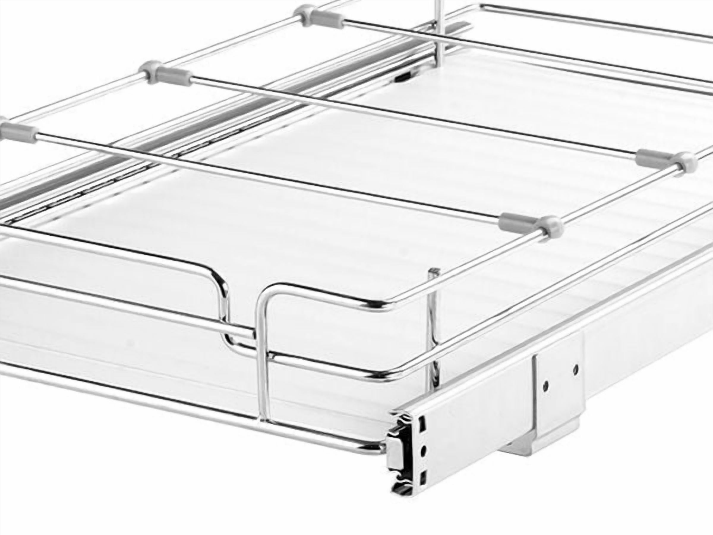 11" W x 21" H Pull Out Cabinet Organizer Heavy Duty Steel Slide Out Pantry Shelves for Under Sink Home Storage