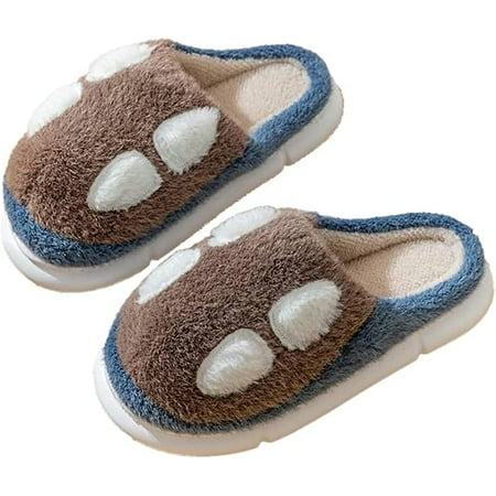 

DanceeMangoo Women Men Fluffy Fur Cozy House Slippers Cute Animal Tortoise Funny Fashion Shoes Indoor