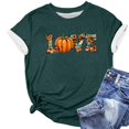 thumbnail image 5 of Fiudx Ofertas y Liquidaciones Camiseta Estampada a La Moda para Mujer, Blusa de Manga Corta, Tops Informales con Cuello Redondo, 5 of 5
