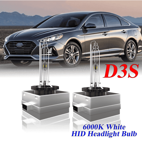 For Hyundai Sonata 2015 2016 2017 2018 D3S HID Headlight High/Low Beam 6000K Crystal White Xenon Bulbs Set 2