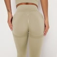 thumbnail image 6 of HXWCHs Junior's Foldover Bootcut Yoga Pants Comfy Lounge Active Pants Khaki M, 6 of 6