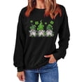 thumbnail image 5 of Charella Sweatshirts for Women St Patricks Day Decorations Long Sleeve Crewneck Tops 2024 Trendy T-shirt,Black,S, 5 of 5