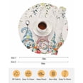 thumbnail image 6 of 15 Inch Round Placemats Set of 4, Gnomes Easter Non Slip Heat Insulation PP Table Mats, Eucalyptus Spring Floral Eggs Leaves Rustic Washable Place Mats for Kitchen Dining Party Table Decor, 6 of 7