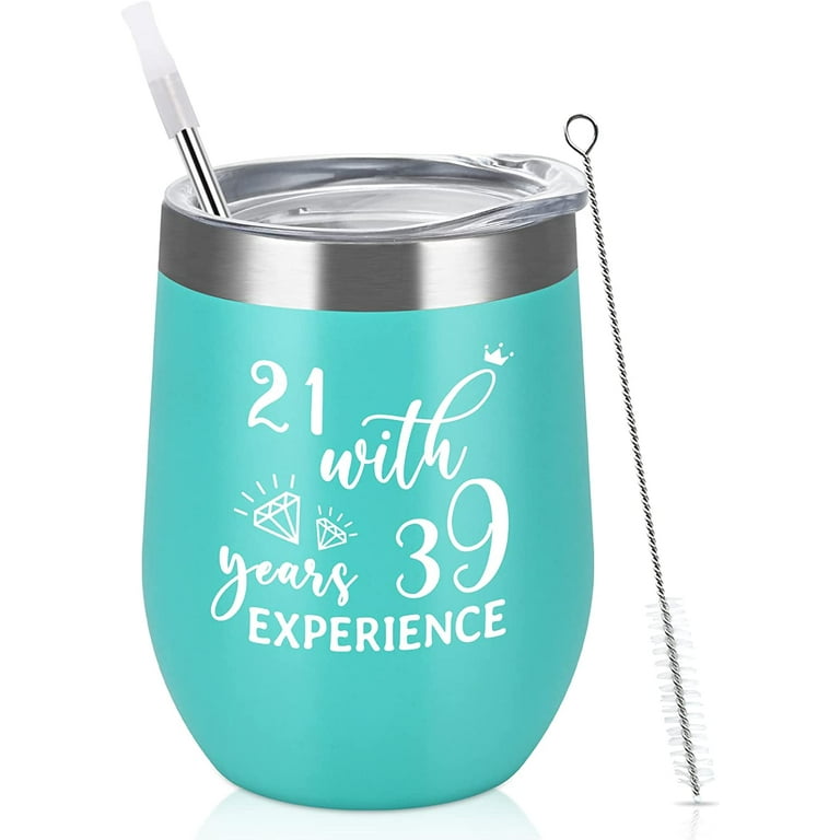 Personalized 12 oz. Wine Tumbler with Lid and Straw