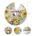 thumbnail image 7 of Sunflower Bee Christmas Tree Skirt 36 Inches Large Christmas Skirt Tree, Vintage Summer Botanical Farmhouse Tree Skirt Christmas Decorations for Fireplace Party Holidays Indoor Outdoor, 7 of 7