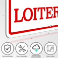thumbnail image 4 of GHSDFBB 4 Pack No Loitering Sign Aluminum Reflective Sign 7x10 Inch No Loitering Signs for Business Weatherproof No Loitering Road Signs Metal Warning Signs for Walls, Fences, Poles, 4 of 6