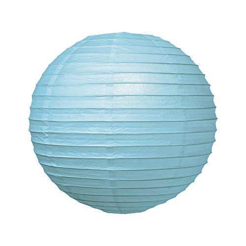 Luna Bazaar Premium Paper Lantern Lamp Shade 8 Inch Parallel Style Ribbed Ice Blue Rice Chinese Japanese Hanging Decoration For Home Decor Parties And Weddings Com Paper Lantern Lamp Shade, Chinese Lantern Lampshade