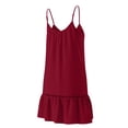 thumbnail image 4 of ZHYou Beach Cover Ups for Women with Spaghetti Strap Swimwear Summer Bikini Bathing Suit Comfy Lightweight Dresses Red S, 4 of 7