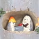 thumbnail image 2 of Tomfeel Tocón de árbol Maceta de flores suculentas Dibujos animados Estilo pastoral Maceta de animal Carevas Gris, 2 of 7