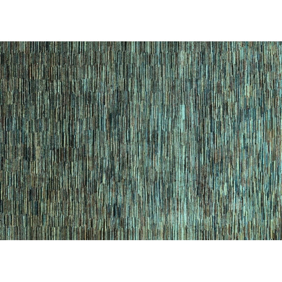 Ahgly Company Indoor Rectangle Oriental Light Blue Modern Area Rugs, 8' x 12'