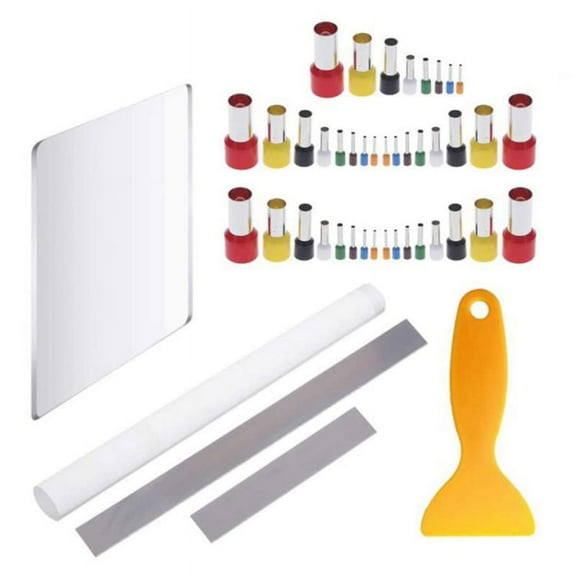 2024 TOP! 45 Pcs Polymer Clay Tool Kit Acrylic Roller Blade Cutter Sheet Round Circle Punch Tools