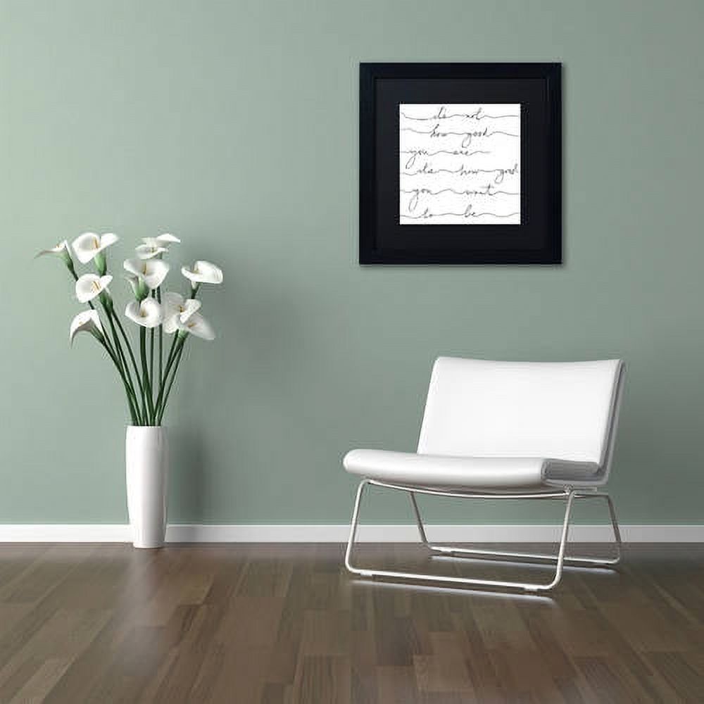 Trademark Fine Art "How Good Black" Canvas Art by Lisa Powell Braun, Black Matte, Black Frame