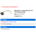 thumbnail image 2 of Bulb Socket - Compatible with 1971 - 1975 Chevy Vega 1972 1973 1974, 2 of 2