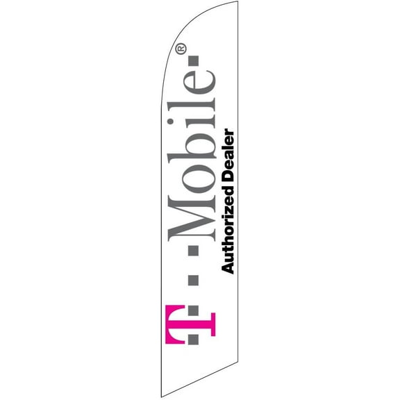 T-Mobile Authorized Dealer tmobile Feather Banner Swooper Flag - Replacement FLAG ONLY