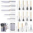 thumbnail image 2 of HEESEM 19-Piece Mini portable kit Silicone Kitchen Utensil & Knife Set - Heat-Resistant Cooking Tools Non-Stick Safe Gray, 2 of 11