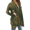 thumbnail image 5 of Amidoa Long Sleeve Cardigans for Women Trendy Fall Open Front Long Light Floral Comfort Cardigans for Women L, 5 of 6