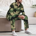 thumbnail image 7 of Sikiie Camouflage Dinosaur Mens Pajama Set, Soft Warm Long Sleeve Sleepwear, Cozy Button-Down Pjs for Men-Large, 7 of 7