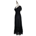 thumbnail image 3 of Anna-Kaci Peasant Maiden Boho Inspired Cap Sleeve Lace Trim Maxi Dress, Black..., 3 of 4