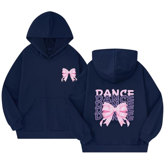 Aideaone Girls Graphic Hoodies Long Sleeve Pullover Sweatshirts with Pocket 7-14Y