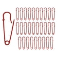 thumbnail image 1 of Uxcell 30-Pack Grandes Alfileres de Seguridad, 2" Alfileres de Bloqueo de Resorte para Mantas, Alfileres a Granel para Moda/Ropa/Coser/Colchar/Manualidades, Grandes Alfileres de Seguridad [Rojo], 1 of 1
