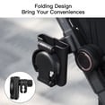 thumbnail image 5 of Gromast 2 in 1 Foldable Stroller Cup Holder + Phone Holder, 360°Rotatable with Adjustable Clip, Universal Cup Holder for Stroller, Wheelchair, Bike, Walker, Scooter, Tricycle - Black, 5 of 11