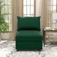 thumbnail image 4 of Ainfox Upholsterd Storage Armless Chair Module For Modular Couch, Reversible Sleeper Couches, Modular Sectional Sofas Seats Forest Green, 4 of 9