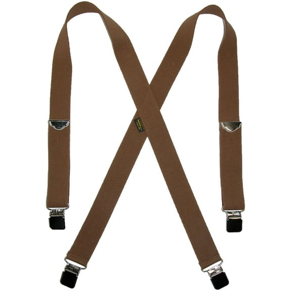 Size one size Men's Elastic Clip End Double Face Suspenders