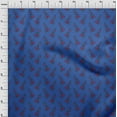 thumbnail image 3 of oneOone Cotton Flex Medium Blue Fabric Leaves & Floral Block Sewing Material Print Fabric By The Yard 40 Inch Wide, 3 of 4