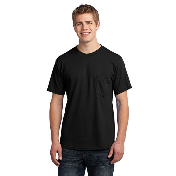 Port & Company - T-shirt de Poche Entièrement Américain. Usa100p Noir M