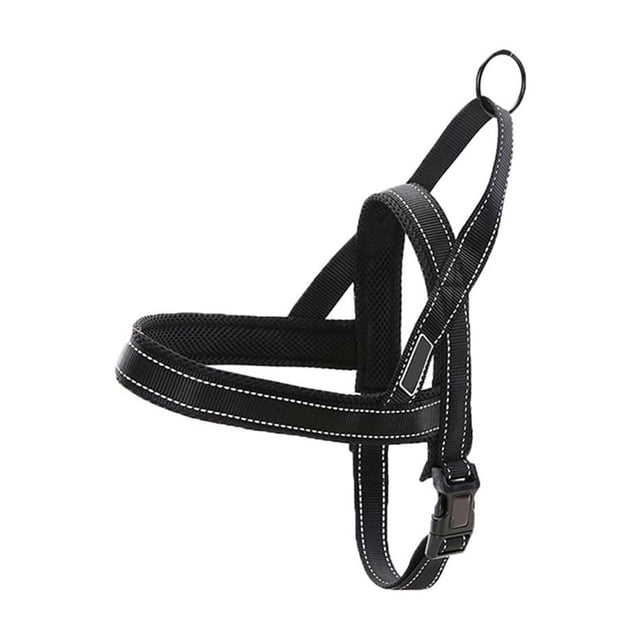 Methold Arnés para perros Chaleco reflectante para exteriores Chaleco reflectante para mascotas Manija acolchada Suave Suministros para perros Negro XXS